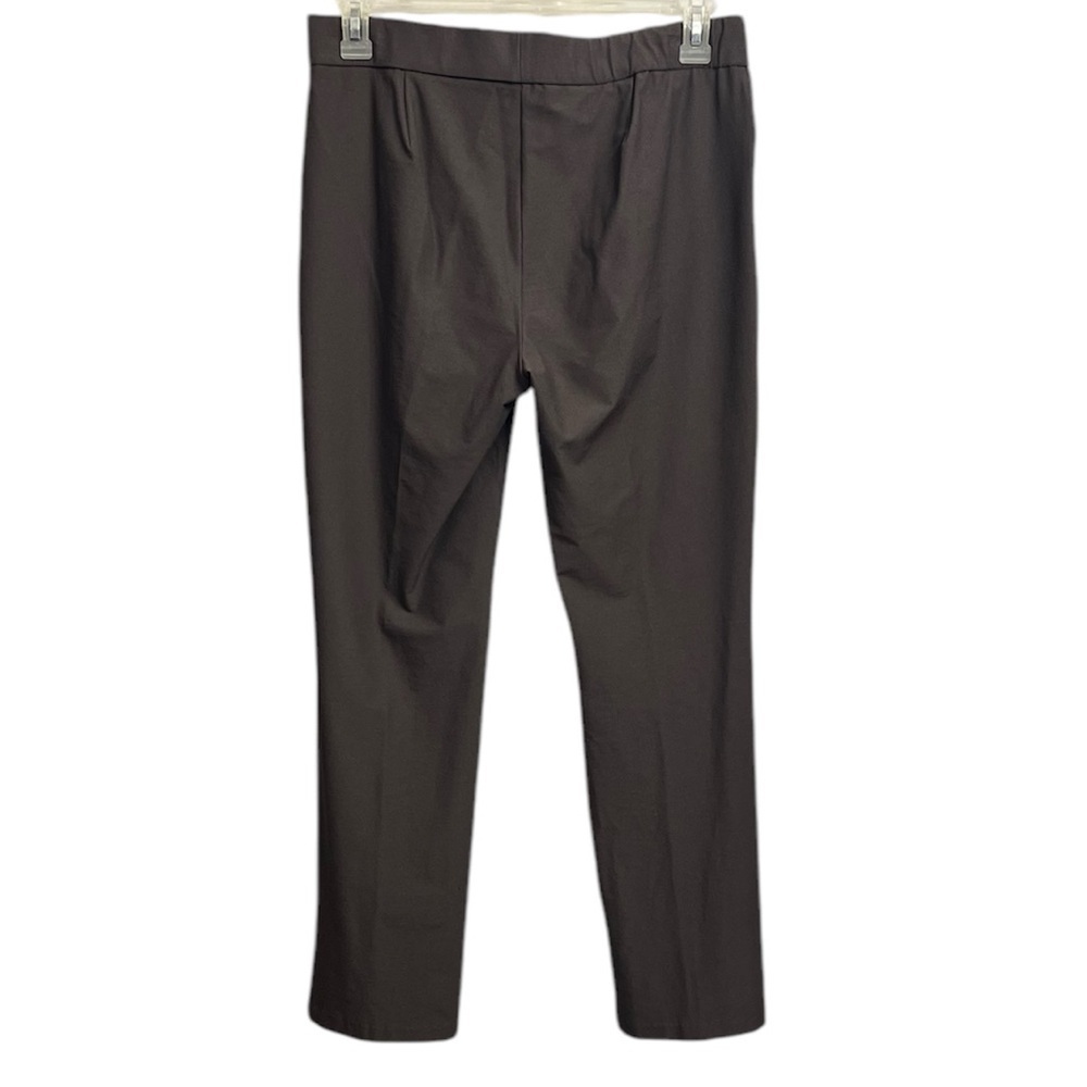 Eileen Fisher Washable Crepe Pull-On Pants Seamed Wren Straight Leg Pockets Med - Picture 6 of 9